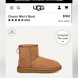 NWOT UGG Classic Mini Boots size 6